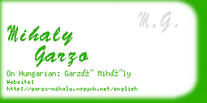 mihaly garzo business card